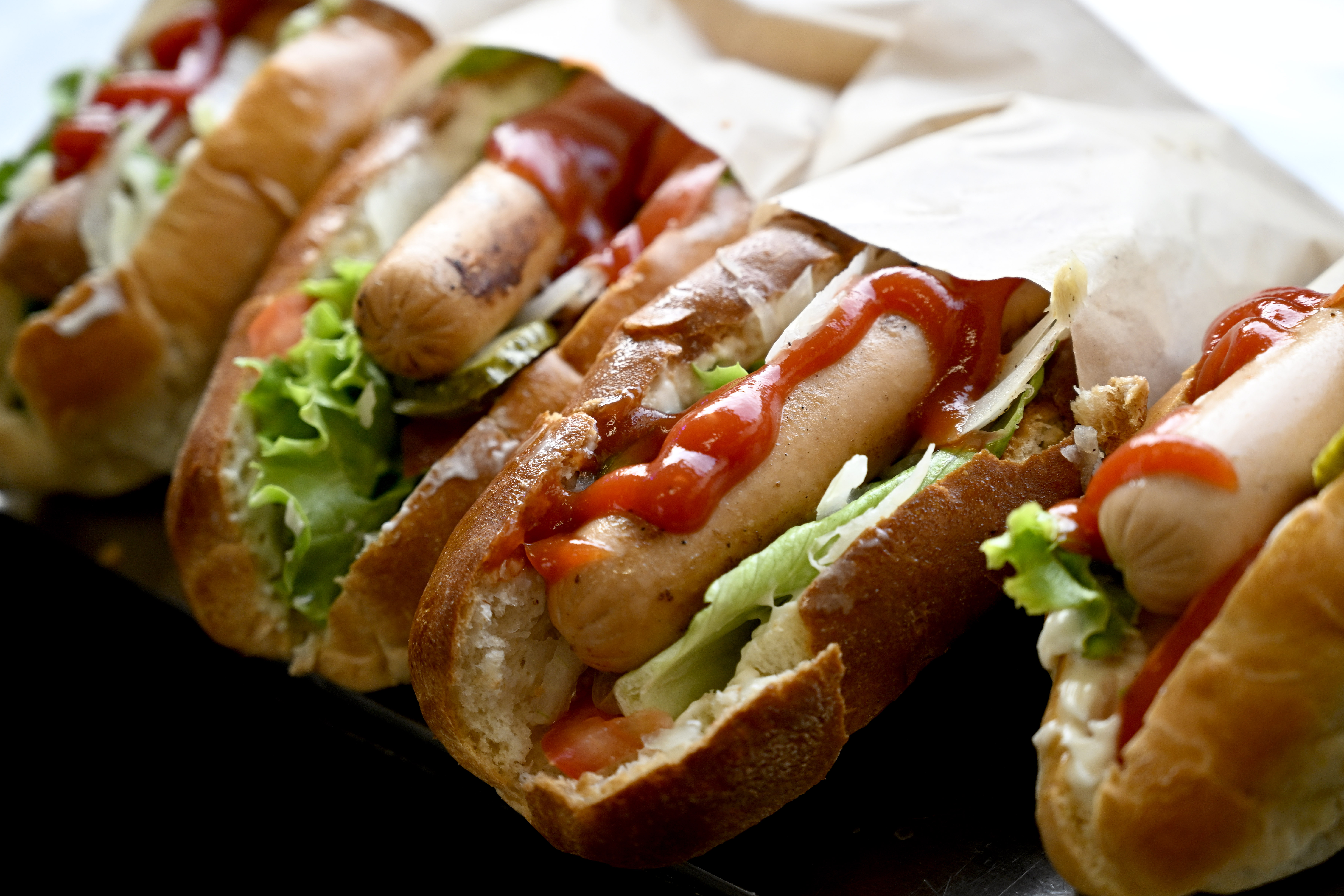 Hot dog vegan street food